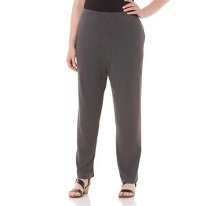 Laura Scott Women's Size 2X Pull on Pamela Knit Pants Gray NWOT Stretchy Pockets
